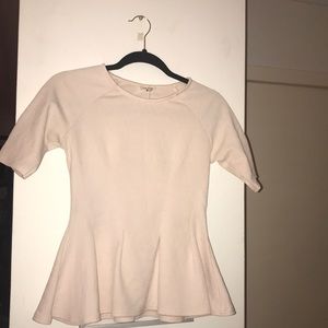 River Island Baby Pink Peplum Top US size 4